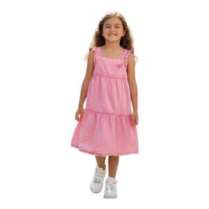 (F-179) Girls dress Du pareil size 8 pink color shorts sleeves